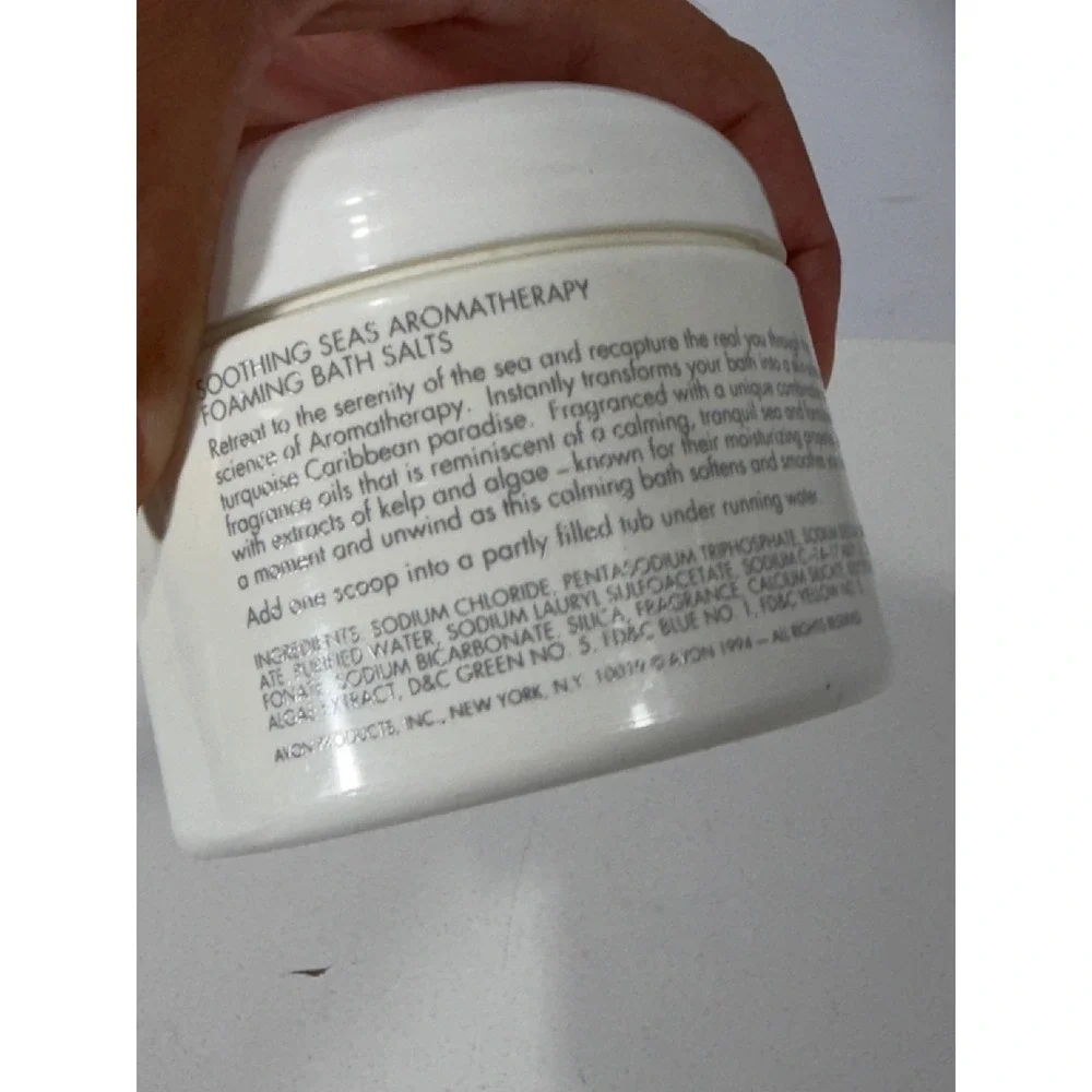 Vintage Avon Soothing Sea Aromatherapy Foaming Bath Salts 8oz 1994 Caribbean Sea